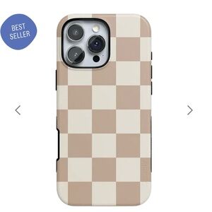 Casely iPhone 16 Pro Fit Check Neutral Checkerboard case